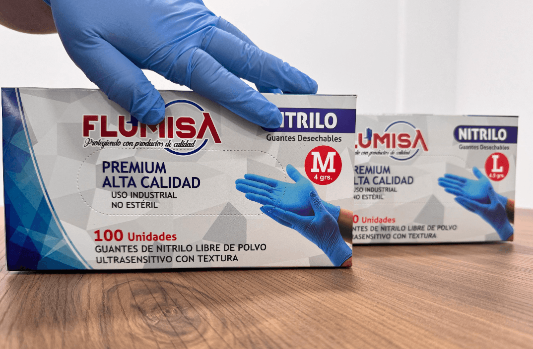 Guantes nitrilo libre de polvo